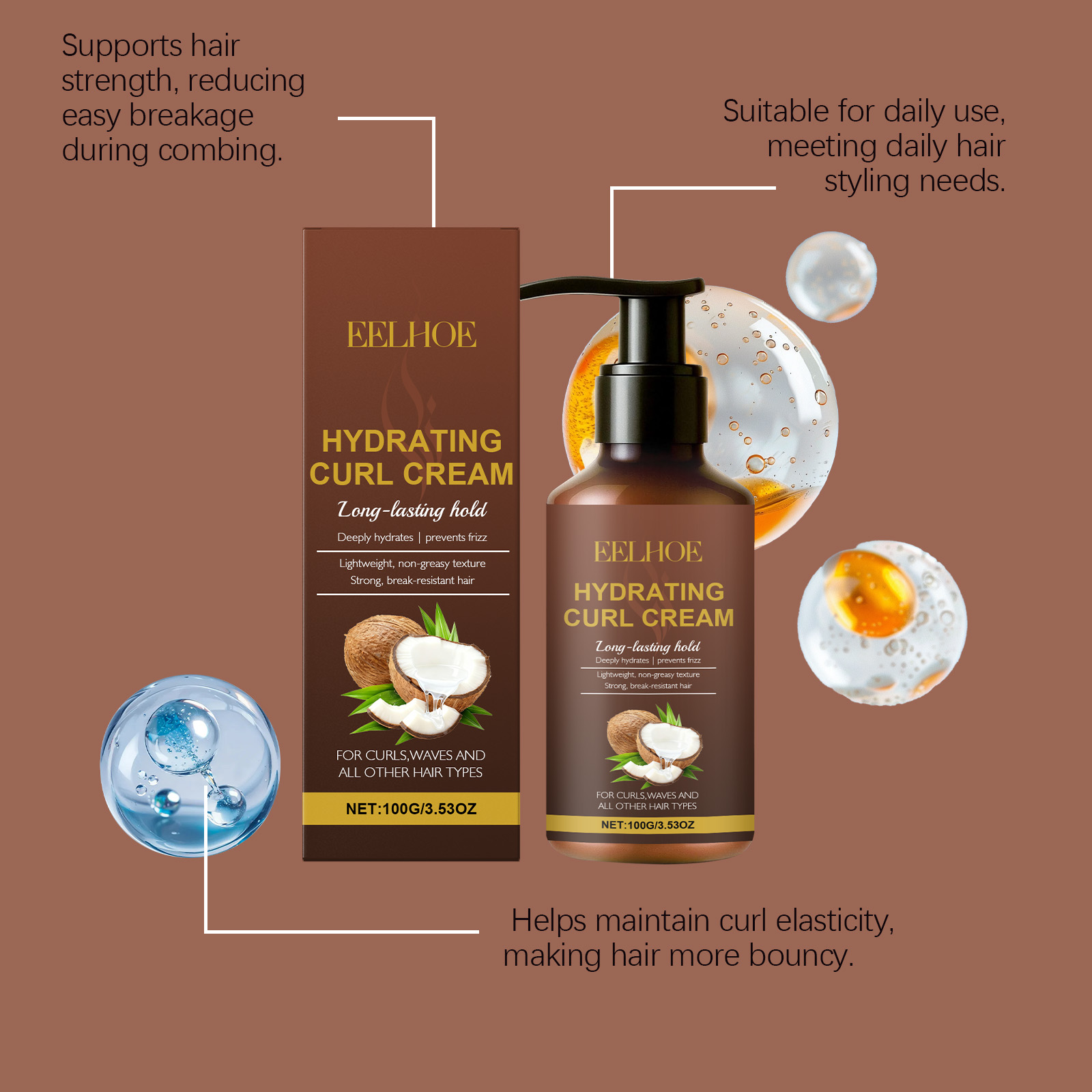 Locken-Styling-Creme für welli – Hair Care For Curly Dry Hair Bewertung und Preis