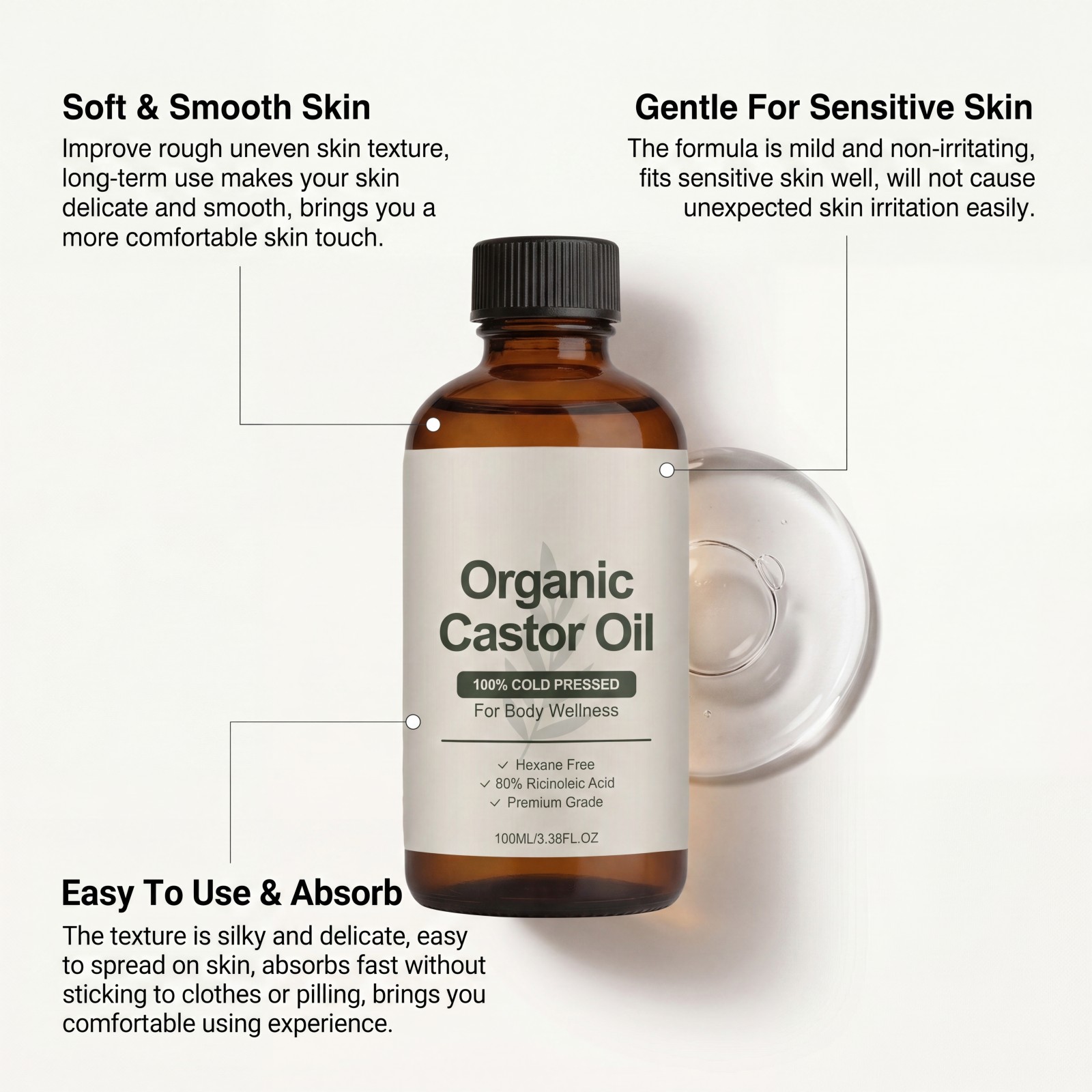 Körperpflegeöl Bio-Rizinus 100 – Castor Oil Cold Press Bewertung und Preis
