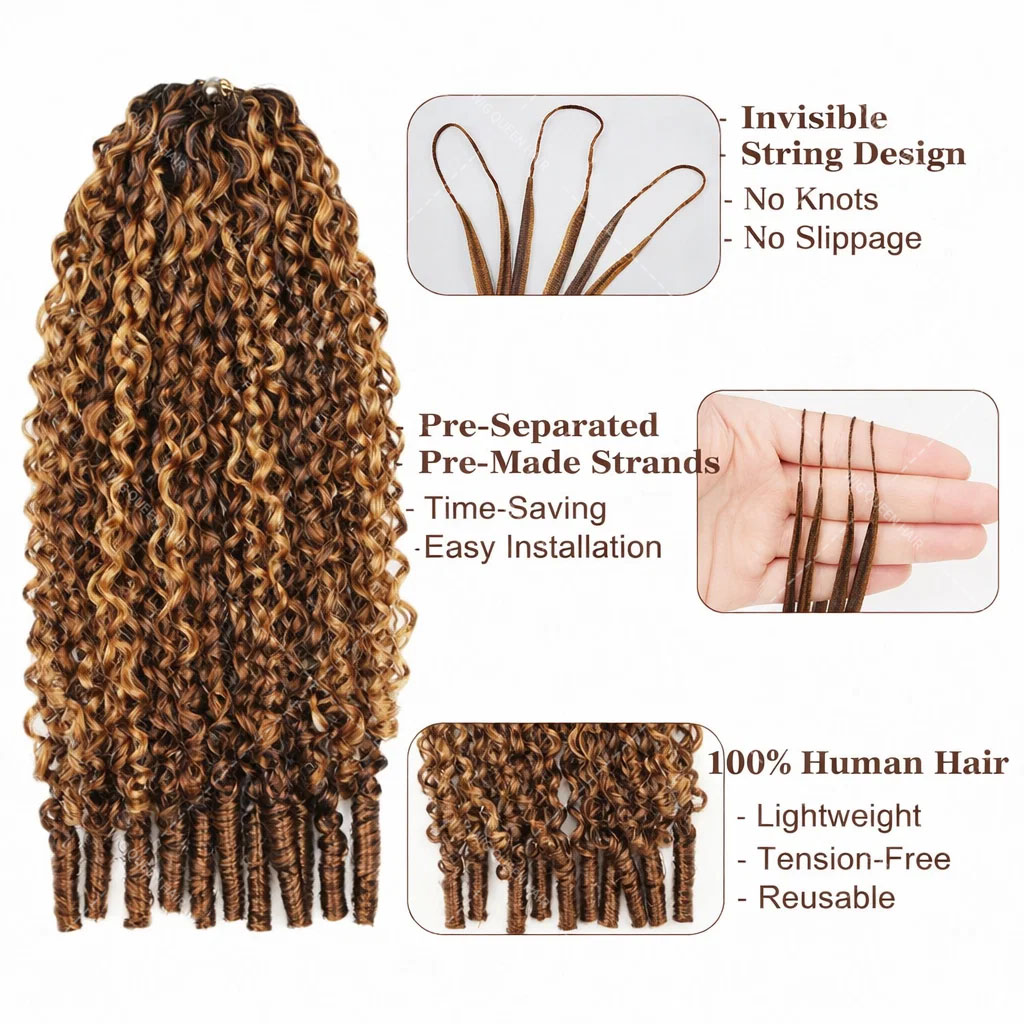 P427 Highlight Burmese Curly F – Feather Hair Extension Bewertung und Preis