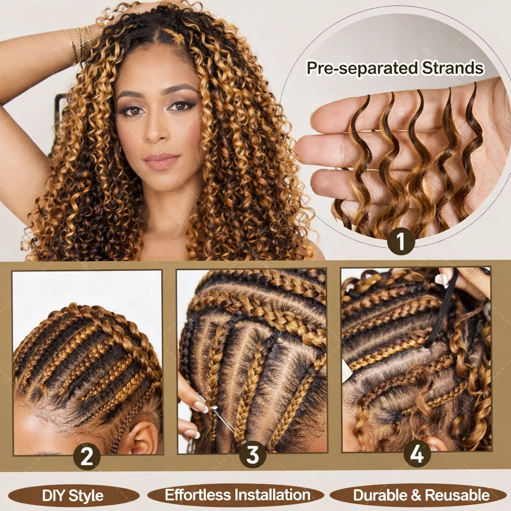 P427 Highlight Burmese Curly F – Feather Hair Extension Bewertung und Preis