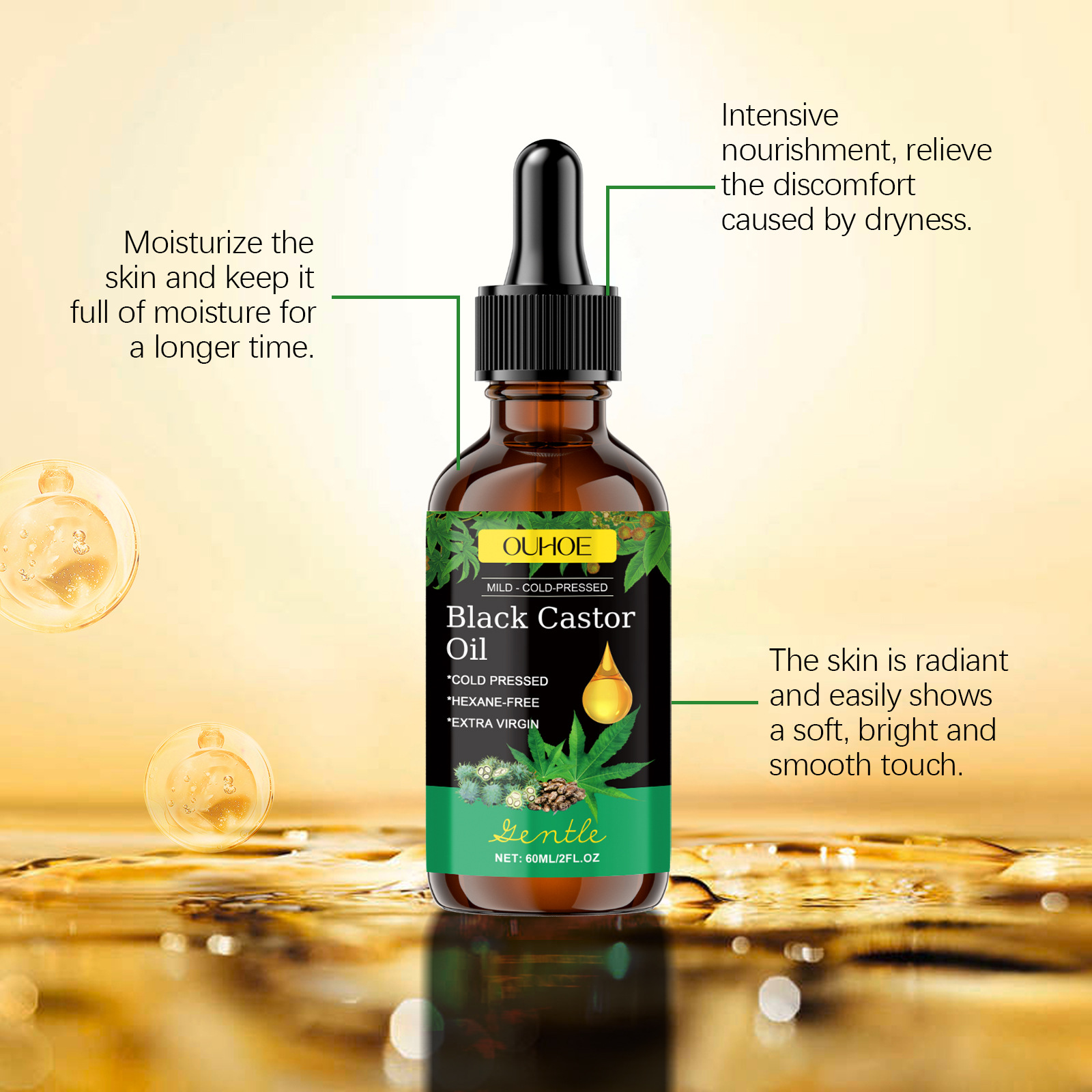 Kaltgepresstes schwarzes Rizin – Castor Oil Cold Press Bewertung und Preis