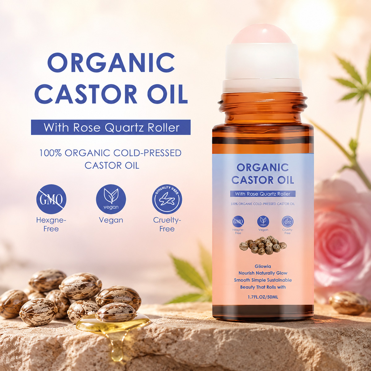 Bio-Rizinusöl Rosenquarz-Rollk – Castor Oil Cold Press Bewertung und Preis